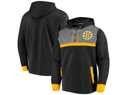 Pánská mikina Boston Bruins NHL True Classics 3-Button Pullover Hoodie