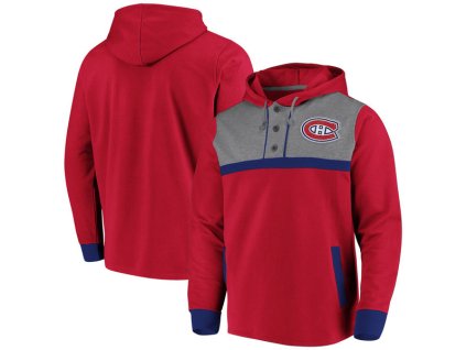 Pánská mikina Montreal Canadiens NHL True Classics 3-Button Pullover Hoodie