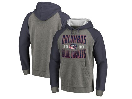 Pánská mikina Columbus Blue Jackets NHL Timeless Collection Antique Stack Tri-Blend Raglan