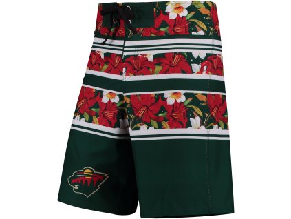 Pánské Plavky Minnesota Wild NHL Floral Stripe Boardshorts
