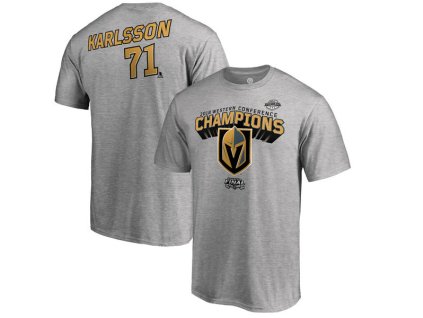 Pánské tričko #71 William Karlsson Vegas Golden Knights NHL 2018 Western Conference Champions