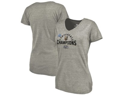 Dámské tričko Vegas Golden Knights NHL 2018 Western Conference Champions Boarding Tri-Blend