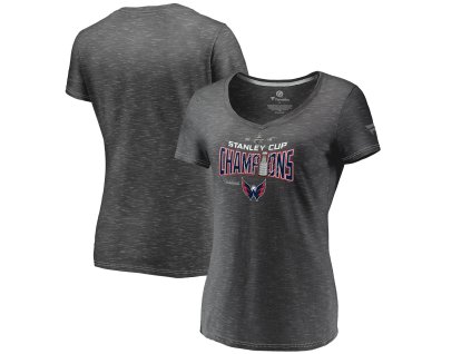 Dámské tričko Washington Capitals NHL 2018 Stanley Cup Champions Locker Room Appeal Play Charcoal