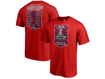 Pánské tričko Washington Capitals NHL 2018 Stanley Cup Champions Magic Moment Roster