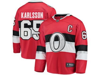 Pánský Dres Ottawa Senators NHL #65 Erik Karlsson Fanatics Branded Breakaway 100 Classic