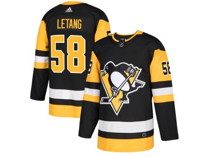 Pánský dres Pittsburgh Penguins NHL #58 Kris Letang adizero Home Authentic Player Pro