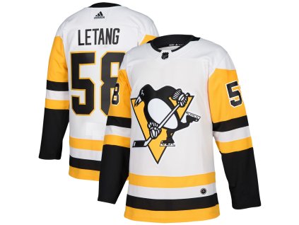 Pánský dres Pittsburgh Penguins NHL #58 Kris Letang adizero Away Authentic Player Pro