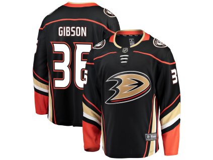 Pánský dres Anaheim Ducks NHL #36 John Gibson Breakaway Home Jersey