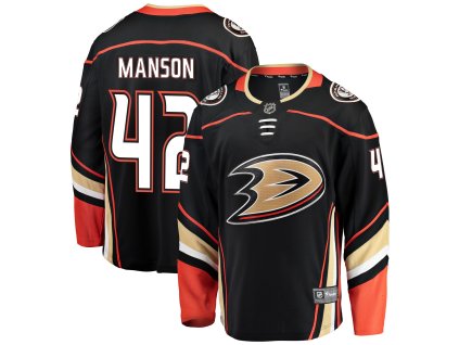 Pánský dres Anaheim Ducks NHL #42 Josh Manson Breakaway Home Jersey