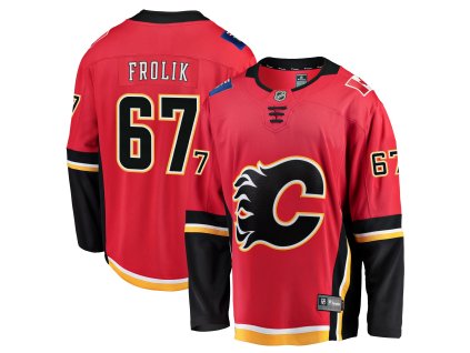 Pánský dres Calgary Flames NHL #67 Michael Frolik Breakaway Alternate Jersey