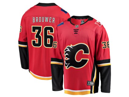 Pánský dres Calgary Flames NHL #36 Troy Brouwer Breakaway Alternate Jersey