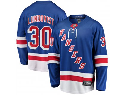 Dres New York Rangers #30 Henrik Lundqvist Breakaway Alternate Jersey