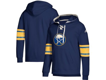 Pánská mikina Buffalo Sabres NHL Adidas Jersey Lace-Up Pullover Hoodie