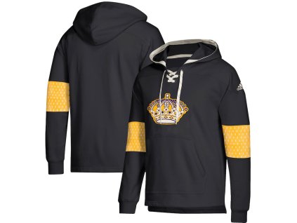 Pánská mikina Los Angeles Kings NHL Adidas Jersey Lace-Up Pullover Hoodie
