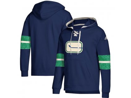 Mikina Vancouver Canucks Adidas Jersey Lace-Up Pullover Hoodie