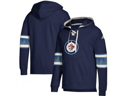 Mikina Winnipeg Jets Adidas Jersey Lace-Up Pullover Hoodie