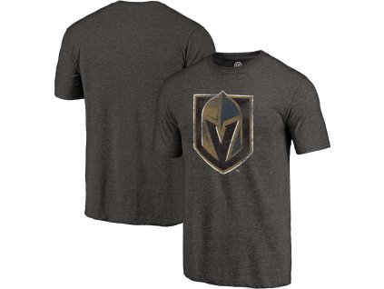 Tričko Vegas Golden Knights Primary Logo Distressed Black