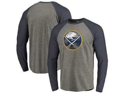 Pánské tričko Buffalo Sabres NHL Distressed Team Raglan Long Sleeve