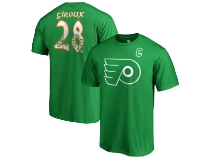 Pánské tričko Philadelphia Flyers NHL Claude Giroux #28 St. Patrick's Day Name & Number