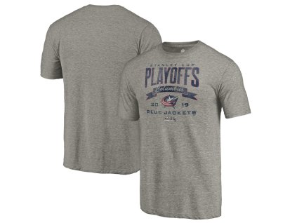 Pánské tričko Columbus Blue Jackets NHL 2019 Stanley Cup Playoffs Bound Buzzer Beater Tri-Blend