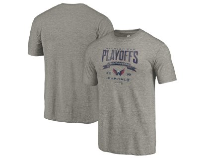 Pánské tričko Washington Capitals NHL 2019 Stanley Cup Playoffs Bound Buzzer Beater Tri-Blend