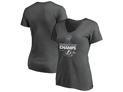 Dámské tričko Tampa Bay Lightning NHL 2020 Stanley Cup Champions Locker Room Laser Shot V-Neck