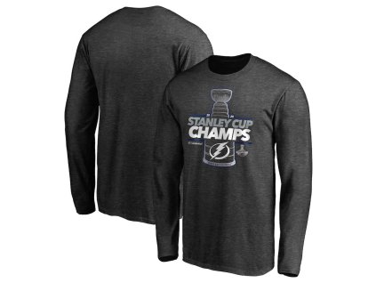Pánské tričko Tampa Bay Lightning NHL 2020 Stanley Cup Champions Locker Room Laser Shot dlouhý rukáv