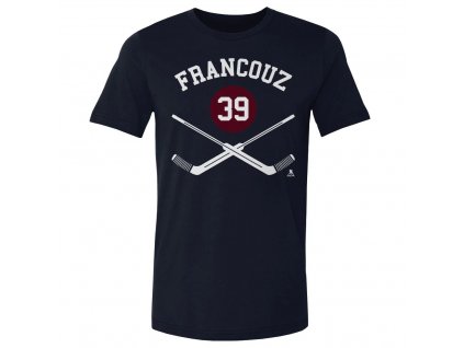 Pánske tričko Colorado Avalanche Pavel Francouz #39 Goalie Sticks WHT Navy