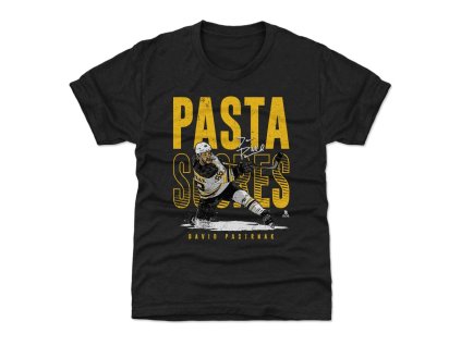 Dětské tričko Boston Bruins NHL David Pastrňák #88 Pasta Scores WHT 500 Level