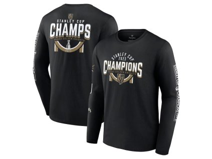 Pánské tričko Vegas Golden Knights NHL 2023 Stanley Cup Champions Banner Long Sleeve