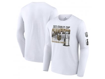 Pánske tričko Vegas Golden Knights 2023 Stanley Cup Champions White Long Sleeve