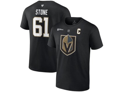 Pánské tričko Vegas Golden Knights NHL 2023 Stanley Cup Champions Authentic Stack Player Name & Number