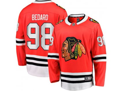 Pánský dres Connor Bedard #98 Chicago Blackhawks Breakaway Home Jersey