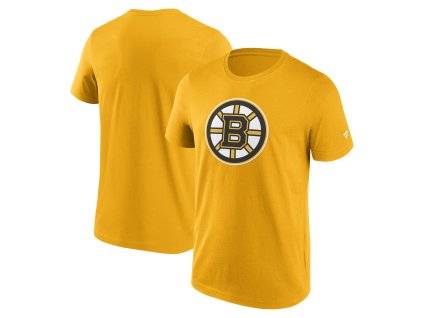 Pánské tričko Boston Bruins NHL Primary Logo Graphic T-Shirt Yellow Gold
