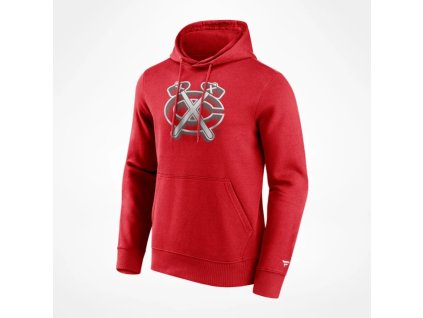 Pánská mikina Chicago Blackhawks NHL Chrome Graphic Hoodie Athletic Red
