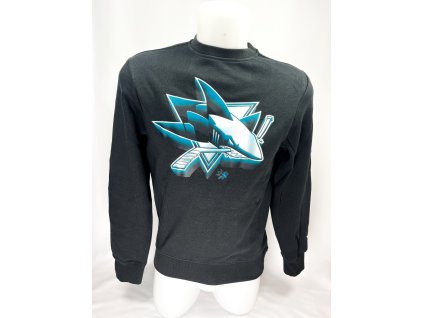 Pánská mikina San Jose Sharks NHL Chrome Graphic Crew Sweatshirt Black