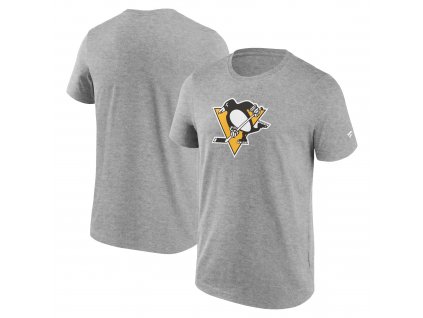 Pánske tričko Pittsburgh Penguins Primary Logo Graphic T-Shirt Sport Gray Heather