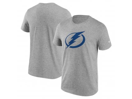 Pánske tričko Tampa Bay Lightning Primary Logo Graphic T-Shirt Sport Gray Heather