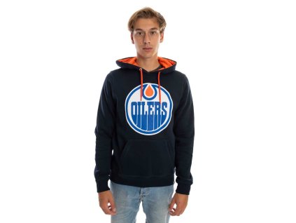 Pánská mikina Edmonton Oilers NHL Core ’47 BALLPARK Pullover Hood Fall Navy