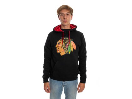 Pánská mikina Chicago Blackhawks NHL Core ’47 BALLPARK Hood Jet Black