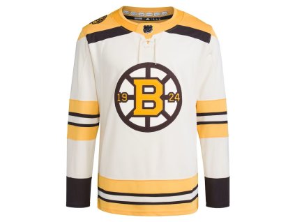 Pánský dres Boston Bruins NHL adidas Cream 100th Anniversary Primegreen Authentic Jersey