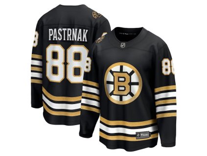Pánský dres David Pastrnak #88 Boston Bruins NHL Black 100th Anniversary Premier Breakaway Jersey