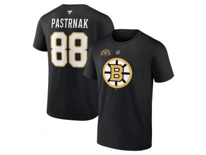Tričko David Pastrňák #88 Boston Bruins 100th Anniversary Stack Logo Name & Number