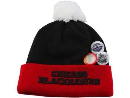 Pánská zimní čepice Chicago Blackhawks NHL Button Button Up