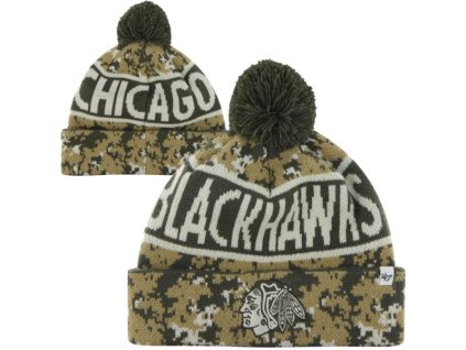 Pánská zimní čepice Chicago Blackhawks NHL Digital Camo