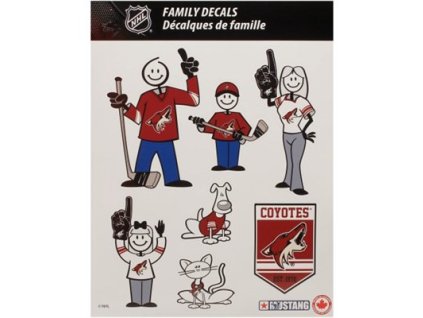 Samolepky Arizona Coyotes NHL (Phoenix Coyotes) Family Car