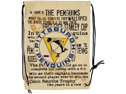 Vak Pittsburgh Penguins NHL Historic Canvas Drawstring