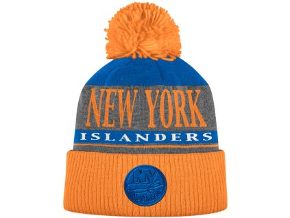 Pánska zimná čiapka New York Islanders Cuffed Knit Hat With Pom