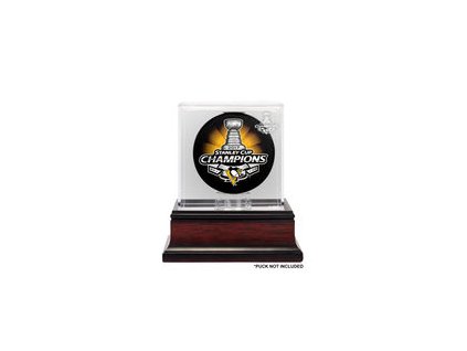Pittsburgh Penguins Fanatics Authentic 2017 Stanley Cup Champions Mahogany Hockey Puck Logo Display Case