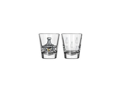Sklenička Pittsburgh Penguins NHL 2oz. 2017 Stanley Cup Champions Satin Etch Shot Glass
